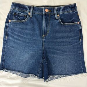 NWT LOFT Dark Blue Jean Shorts with Frayed Hem